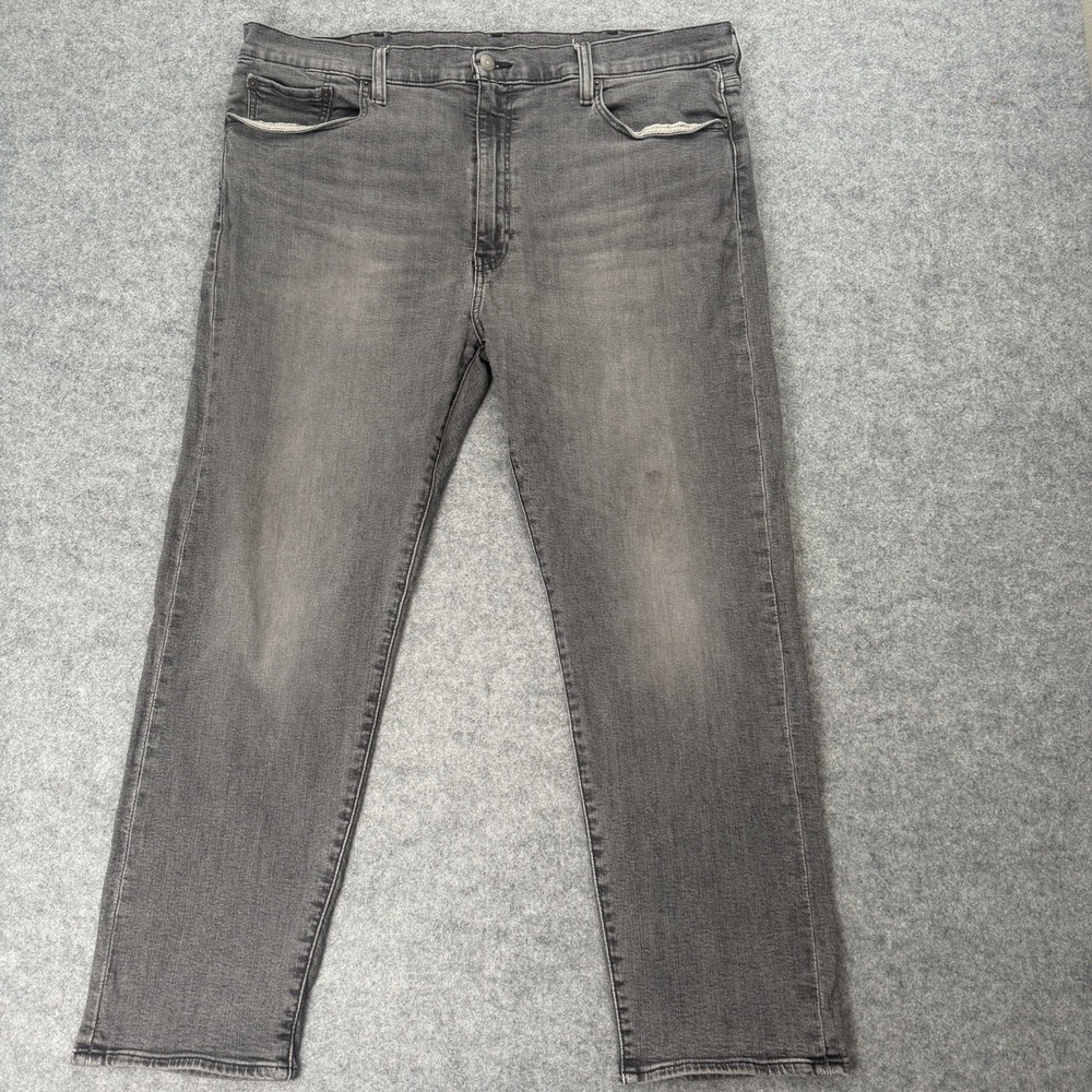 Levi's Premium 502 Jeans Mens 42x30 Gray Black Wash Straight Leg